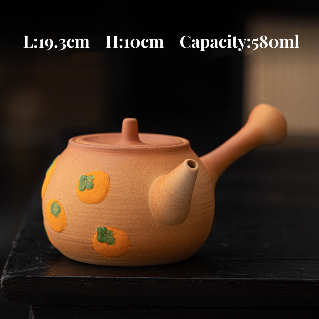 Ceramic teapot and cups，Cute panda carbon stove