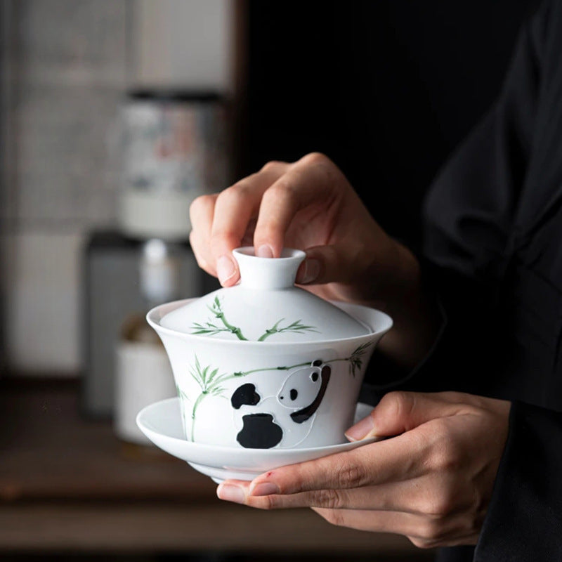 Porcelain hand-painted Kung Fu Panda Ceramic Tea Cup Bowl