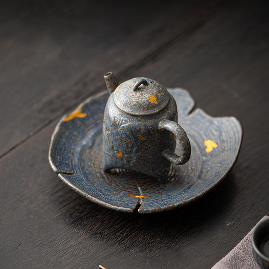 Retro bronze glaze high-end cultivation ceramic teapot