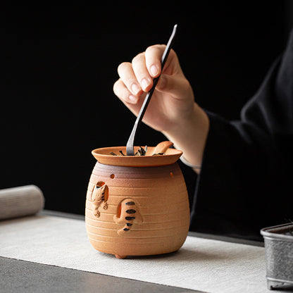 Kitten tea roaster，Japanese tea sets，ceramic teapot