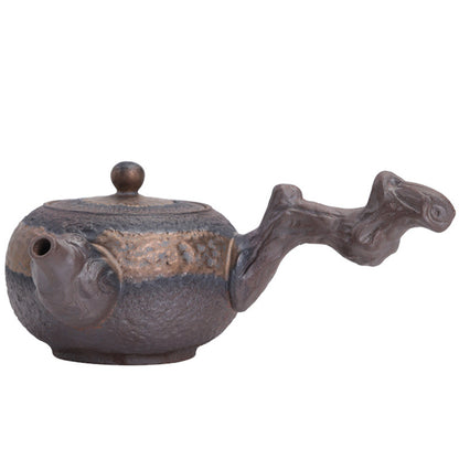 Ceramic teapot Kung Fu Tea Set, Deadwood Side-Handled Pot