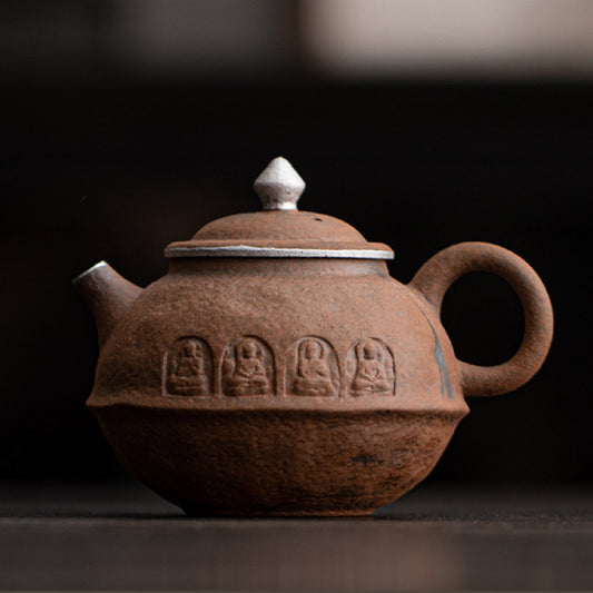 Kongji Studio Old Rock Clay Dunhuang ceramic teapot