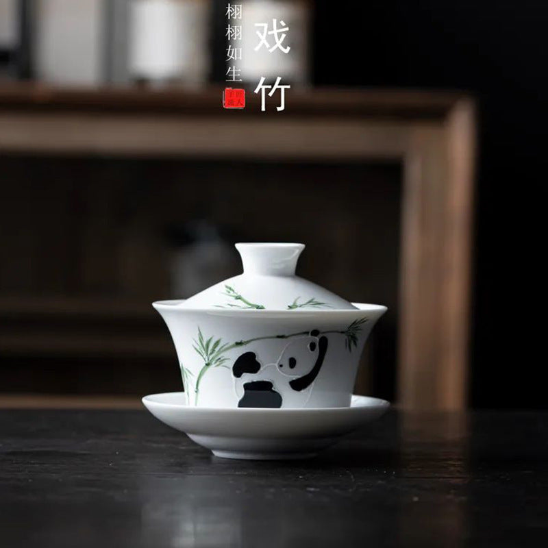 Porcelain hand-painted Kung Fu Panda Ceramic Tea Cup Bowl