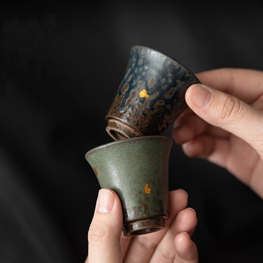 Bronze Glaze Handmade Ceramic Tea Cup